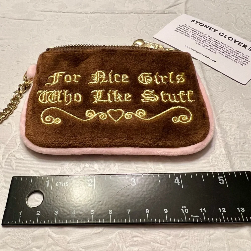 Stoney Clover x Juicy Couture Brown Embroidered Keychain Wallet - Picture 5 of 8